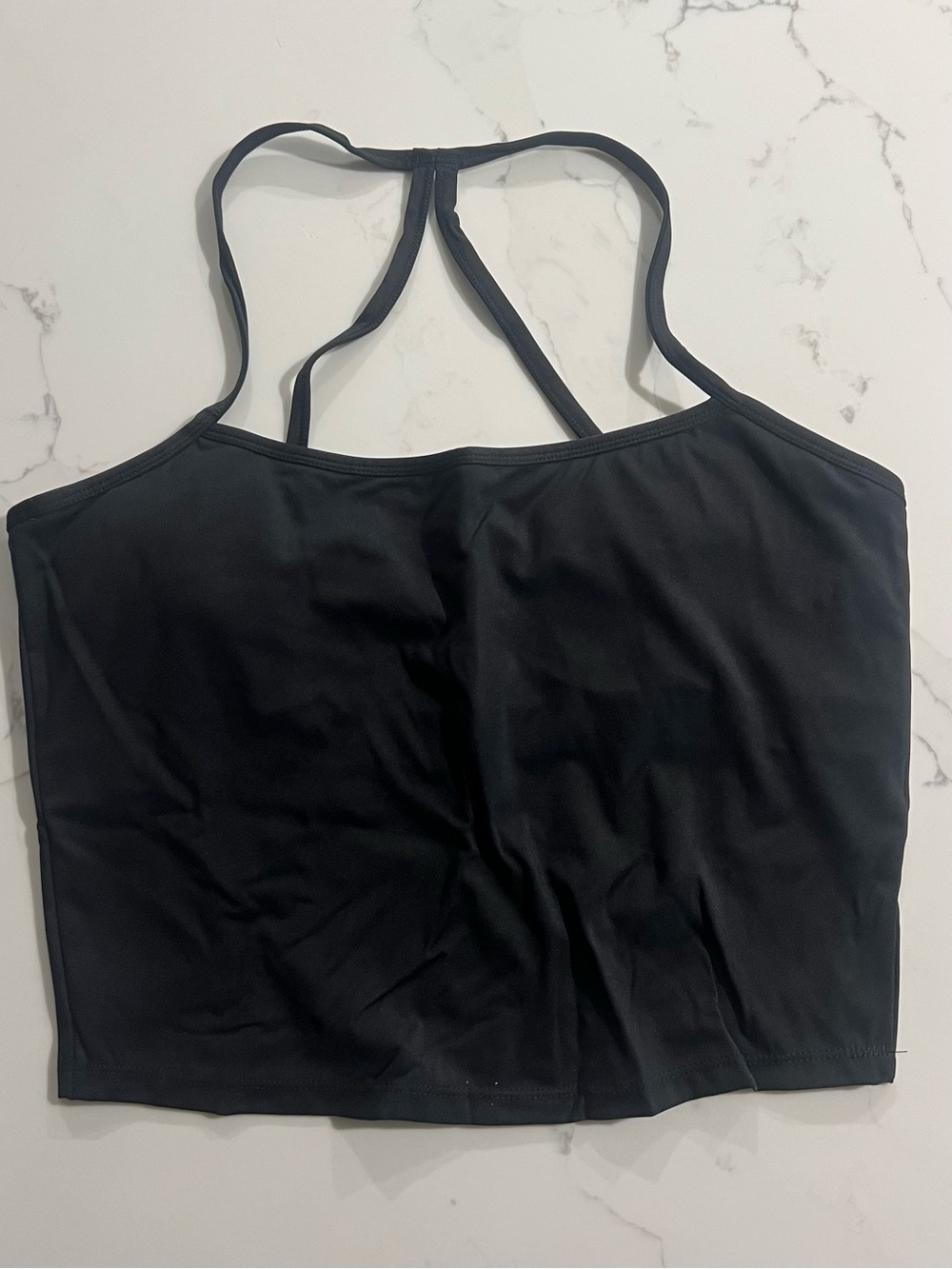 Black Strappy Tank Top - Women Size L/XL